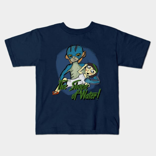 Shape of Water-Color Kids T-Shirt by Trevpocalypse